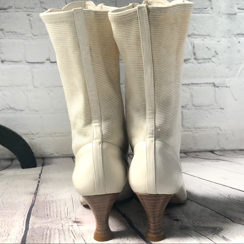 SOLD Stuart Weitzman Vtg Victorian Wedding Boots - Picture 3 of 8